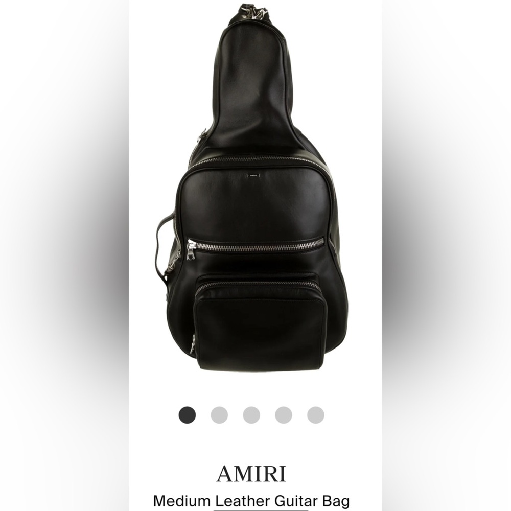 AMIRI black leather guitar backpack